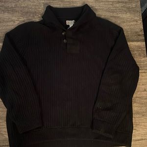 DULUTH Brigadier Shawl Collar Knit Sweater Men’s Size 3XLT XXXLT Black